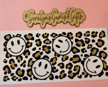 Load image into Gallery viewer, 31 Happy Face Leopard 16 oz UV DTF Cup Wrap