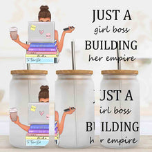 Load image into Gallery viewer, 13 Just A Girl Building her empire16 oz UV DTF Cup Wrap