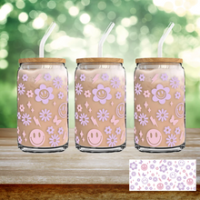 Load image into Gallery viewer, 30 Happy Face Bolt Lightening 16 oz UV DTF Cup Wrap