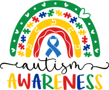 Load image into Gallery viewer, Autism Awareness Rainbow HTV Transfer