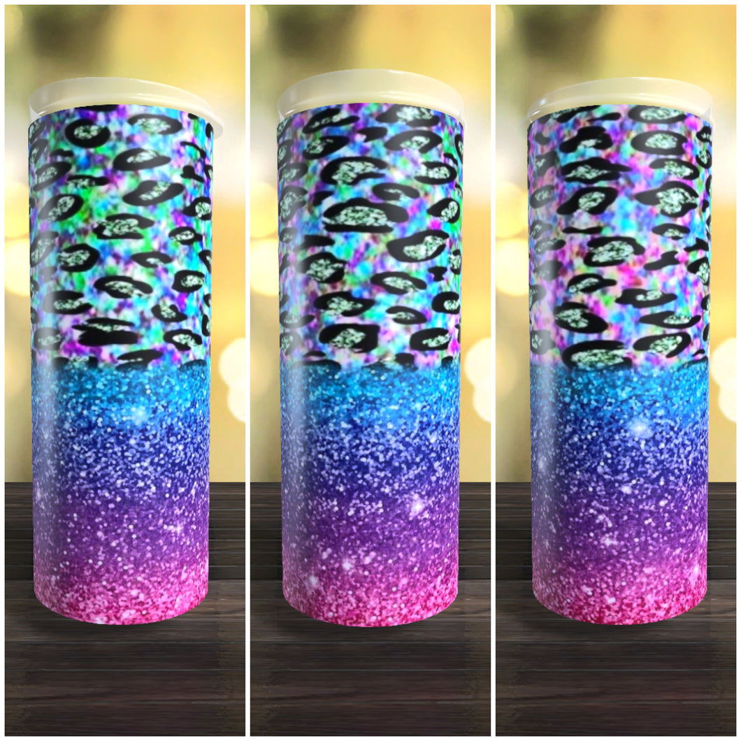 Rainbow Leopard Glitter Sublimation Transfer