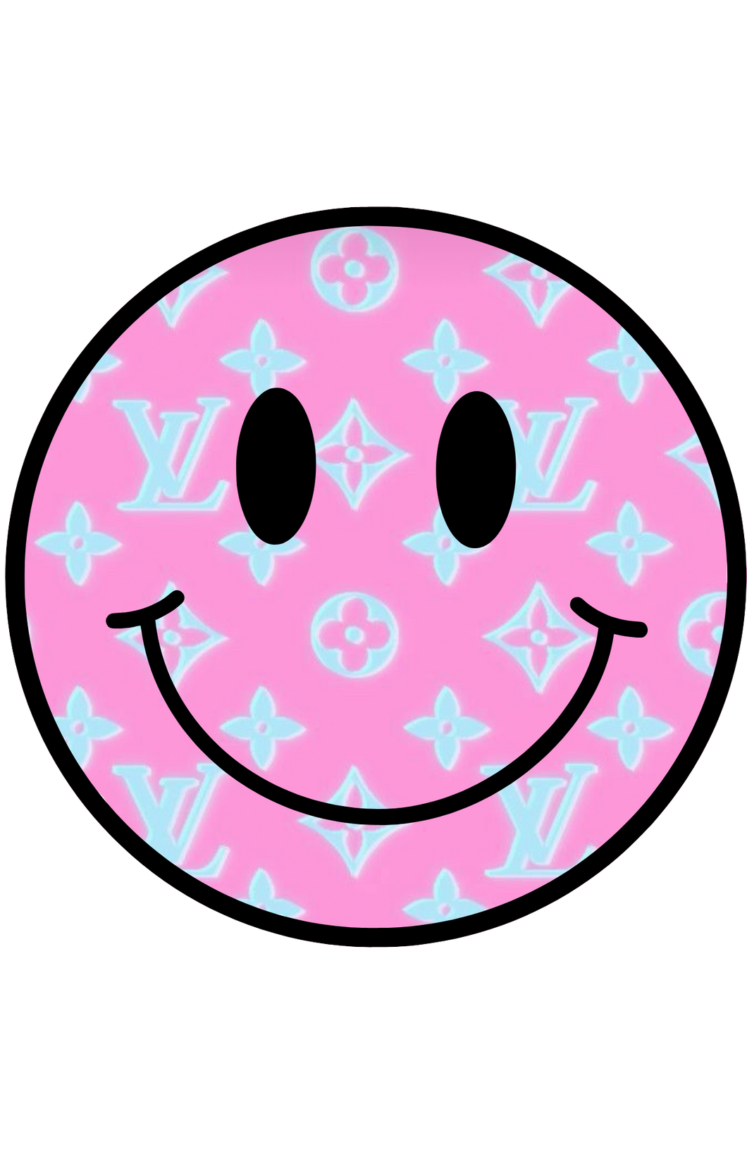 PINK SMILEY FACE HTV