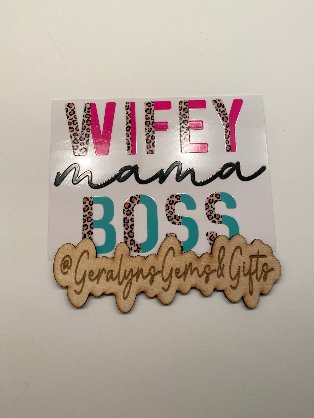 Cheetah Wifey Mama Boss 20 oz UV DTF Cup Wrap