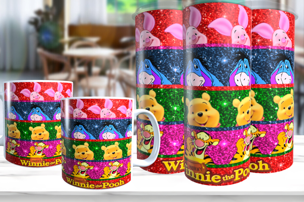 Pooh and Friends Skinny Tumbler 20 oz